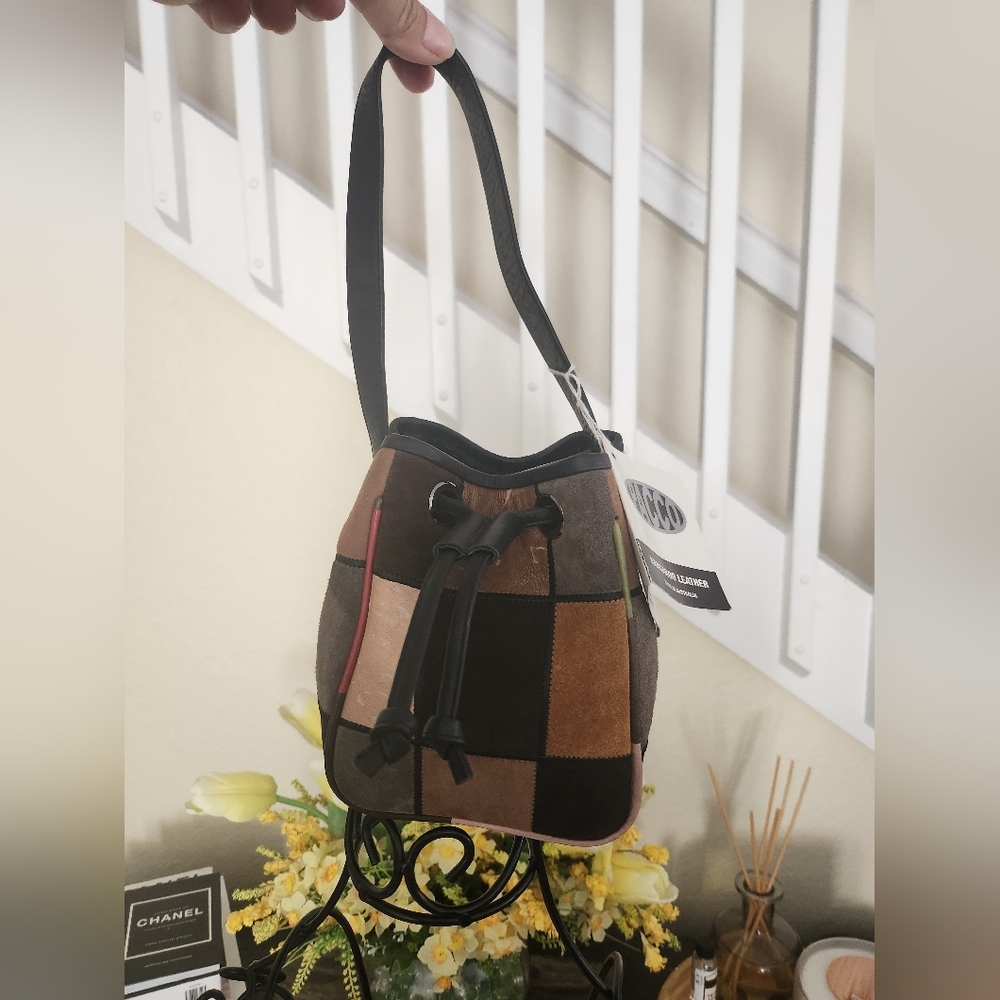 Pacco Dilly patch kangaroo leather bag NEW